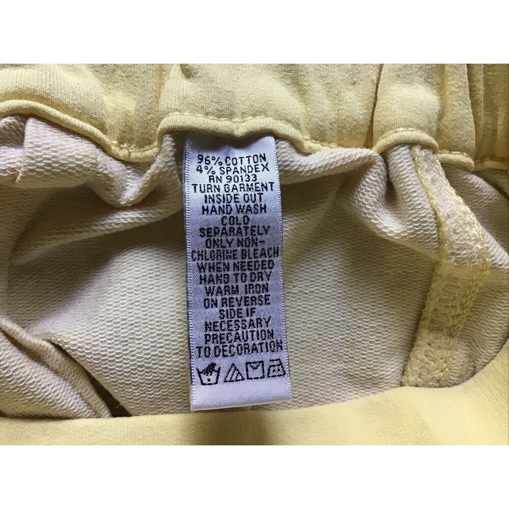 Quacker Factory Dream Jeannes Capris Size XS Yellow Stretch Rhinestones - Picture 12 of 12